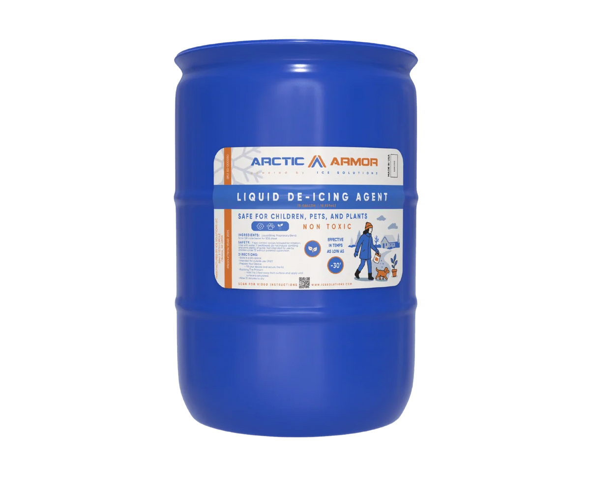 Arctic Armor™ Liquid De-Icer – 55 Gallon Drum, Large Property & HOA Coverage